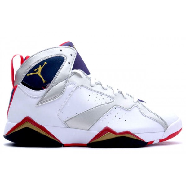 New Packaging 304775-171 Air Jordan 7 Retro Olympic White Metallic Gold True Red